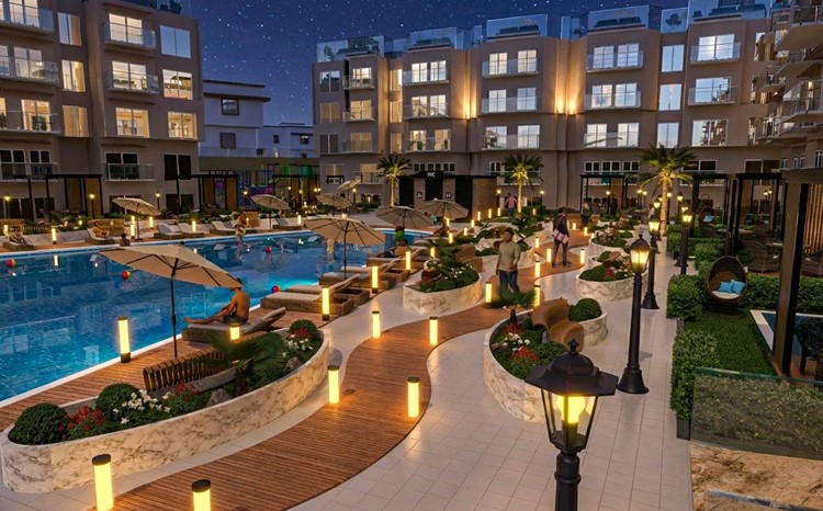 new 1 bedroom apartment with pool view