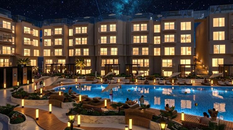 New 1 bedroom apartment with pool view